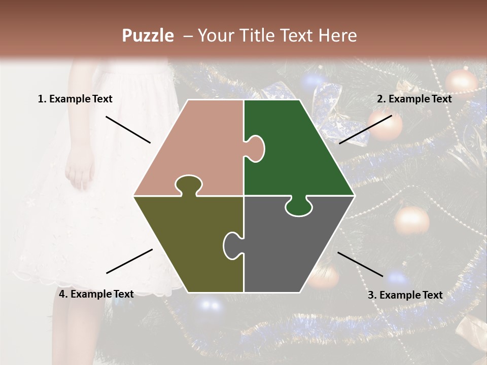 Daughter Santa Star PowerPoint Template