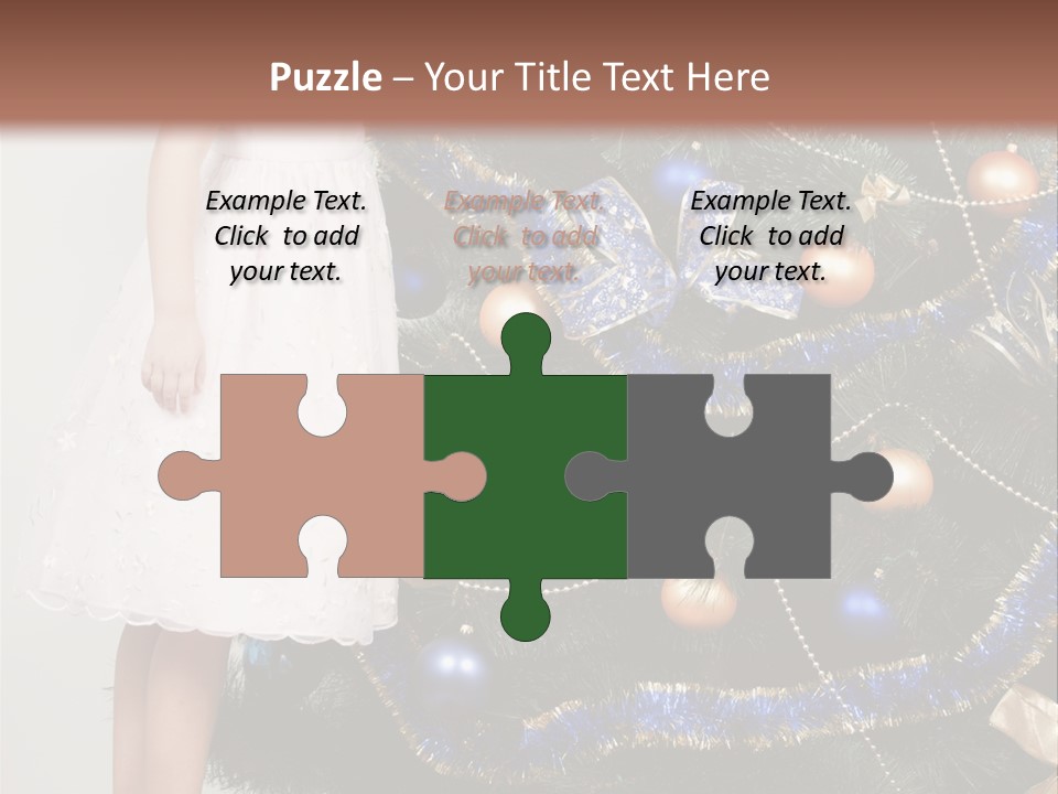 Daughter Santa Star PowerPoint Template