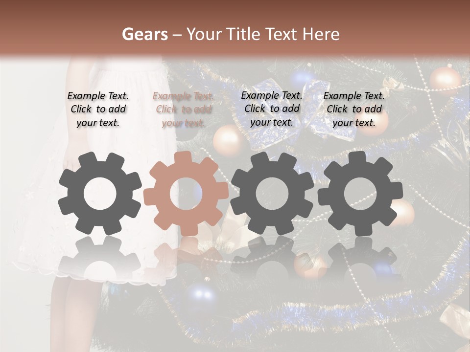 Daughter Santa Star PowerPoint Template