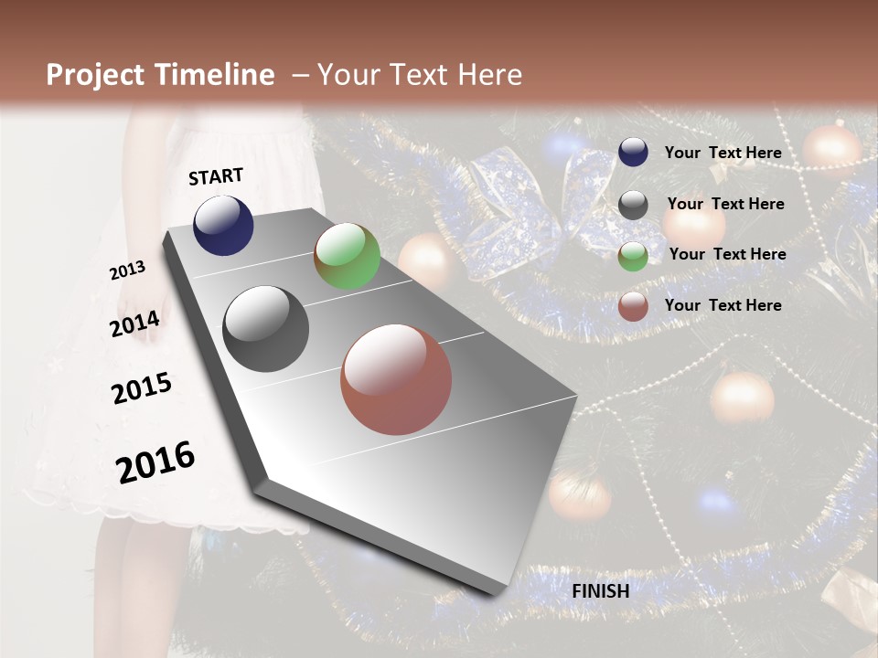 Daughter Santa Star PowerPoint Template