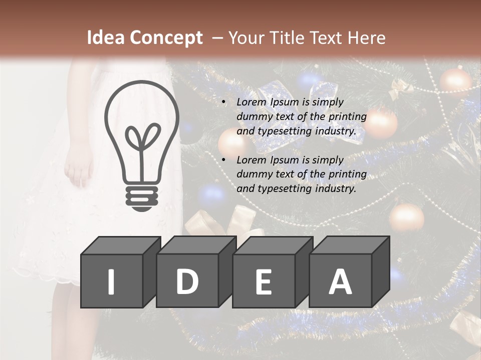 Daughter Santa Star PowerPoint Template