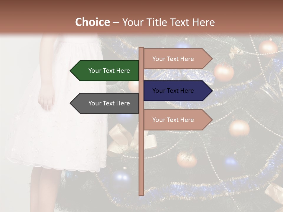 Daughter Santa Star PowerPoint Template