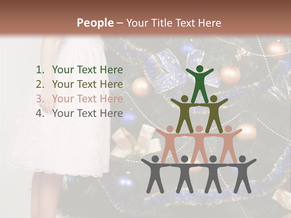 Daughter Santa Star PowerPoint Template