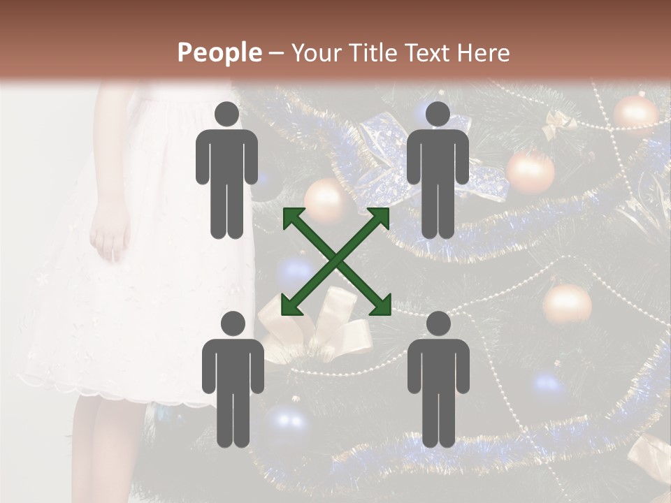 Daughter Santa Star PowerPoint Template