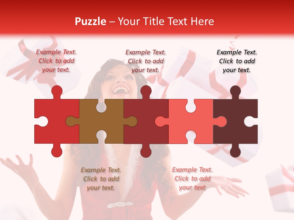 Shopaholic Feminine Spend PowerPoint Template