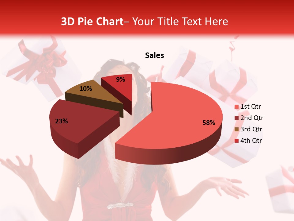 Shopaholic Feminine Spend PowerPoint Template