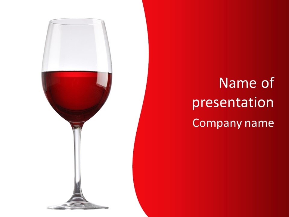 White Background Scented Winetasting PowerPoint Template