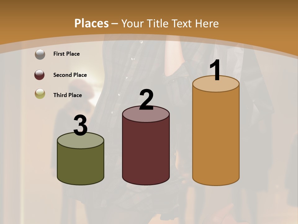 Girl Shoppingbag Store PowerPoint Template