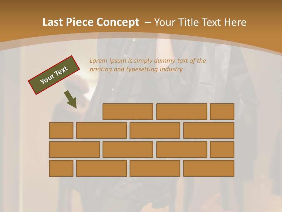 Girl Shoppingbag Store PowerPoint Template