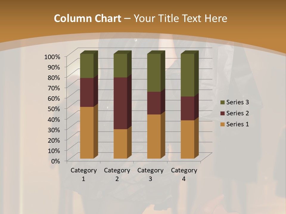 Girl Shoppingbag Store PowerPoint Template