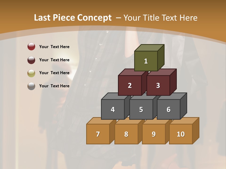 Girl Shoppingbag Store PowerPoint Template