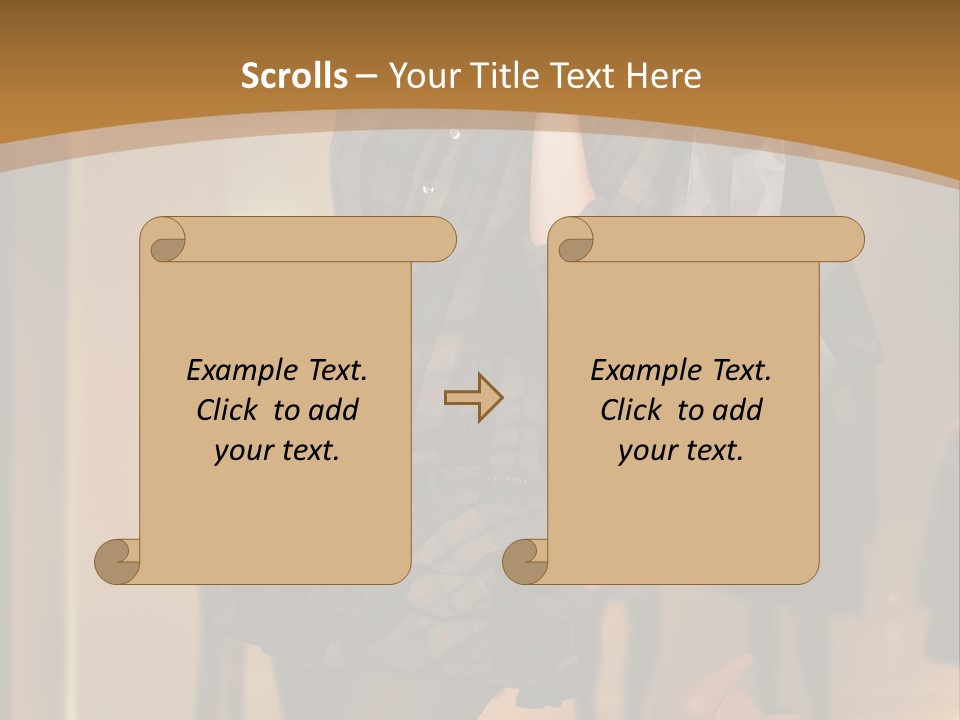 Girl Shoppingbag Store PowerPoint Template