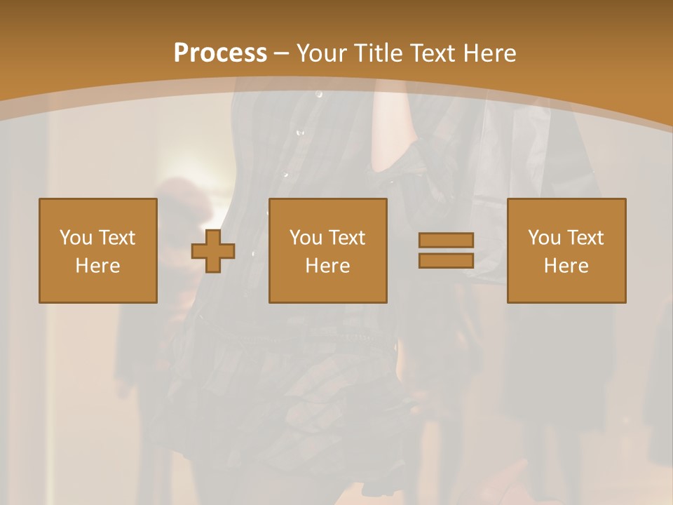 Girl Shoppingbag Store PowerPoint Template