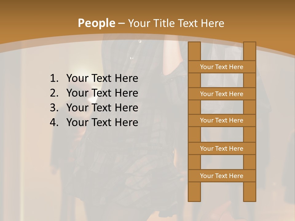 Girl Shoppingbag Store PowerPoint Template