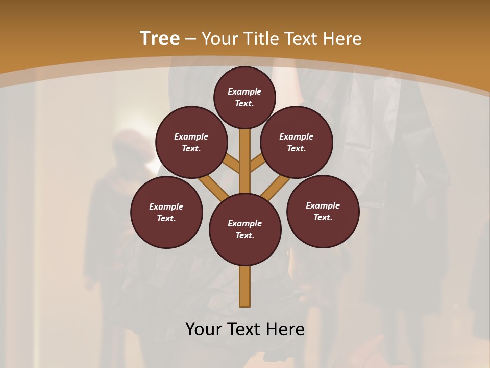 Girl Shoppingbag Store PowerPoint Template