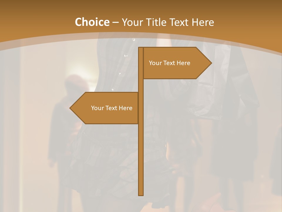 Girl Shoppingbag Store PowerPoint Template