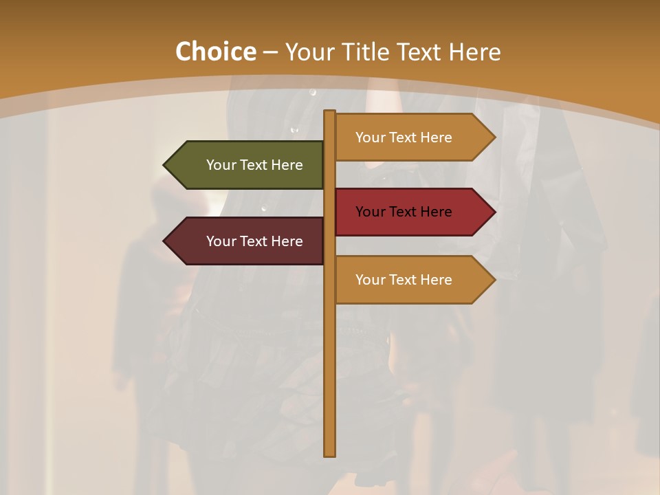 Girl Shoppingbag Store PowerPoint Template