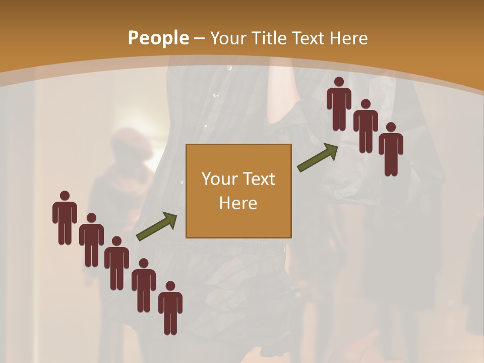 Girl Shoppingbag Store PowerPoint Template