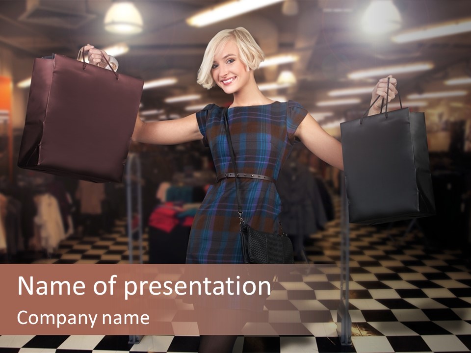 Look Consumerism Smiling PowerPoint Template