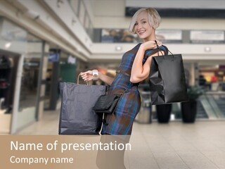 Shopper Stylish Hold PowerPoint Template