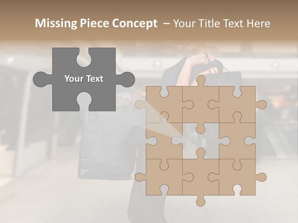 Shopper Stylish Hold PowerPoint Template