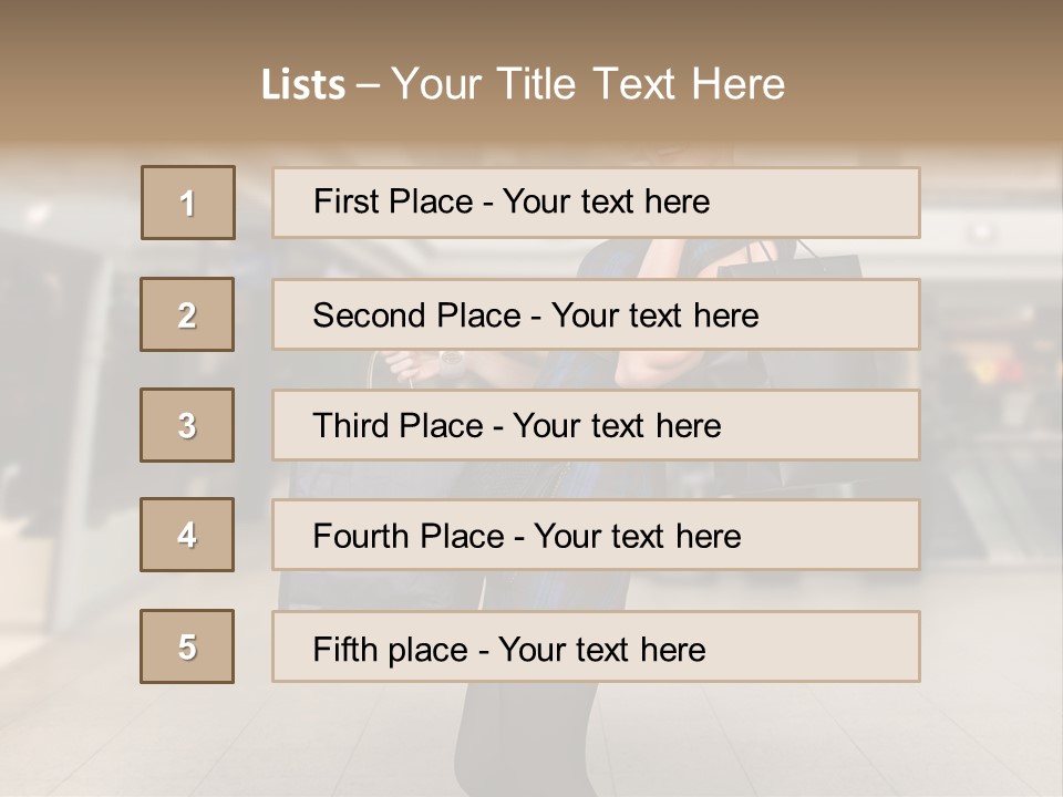 Shopper Stylish Hold PowerPoint Template