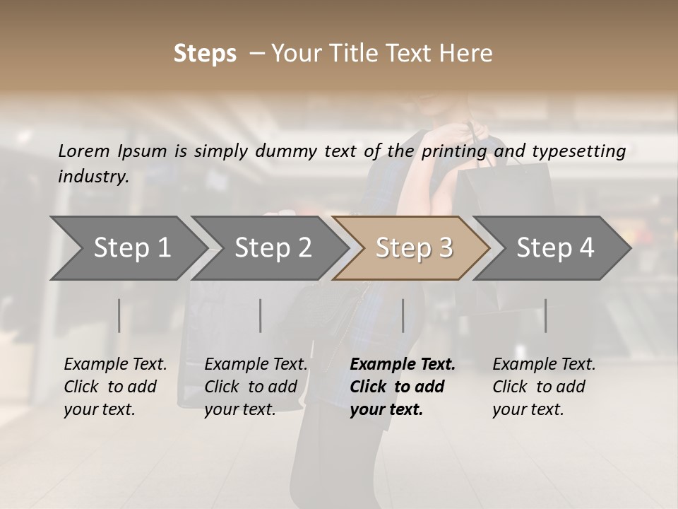 Shopper Stylish Hold PowerPoint Template