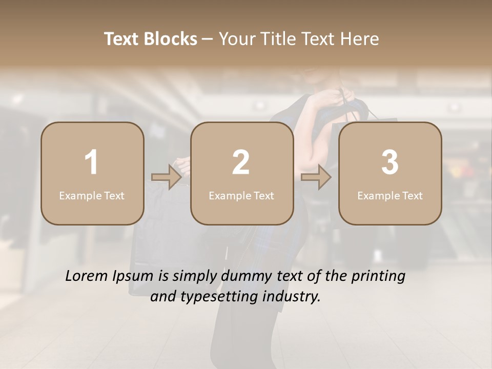 Shopper Stylish Hold PowerPoint Template