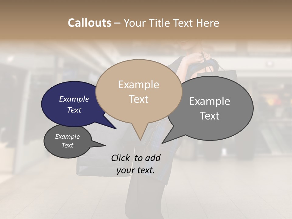 Shopper Stylish Hold PowerPoint Template