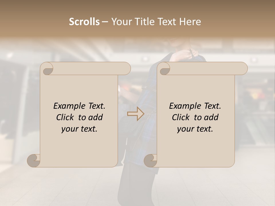 Shopper Stylish Hold PowerPoint Template