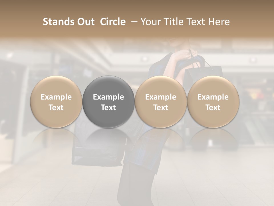 Shopper Stylish Hold PowerPoint Template