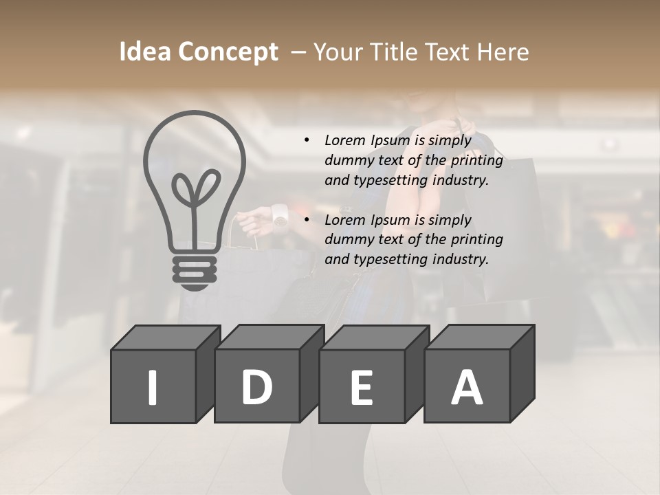 Shopper Stylish Hold PowerPoint Template