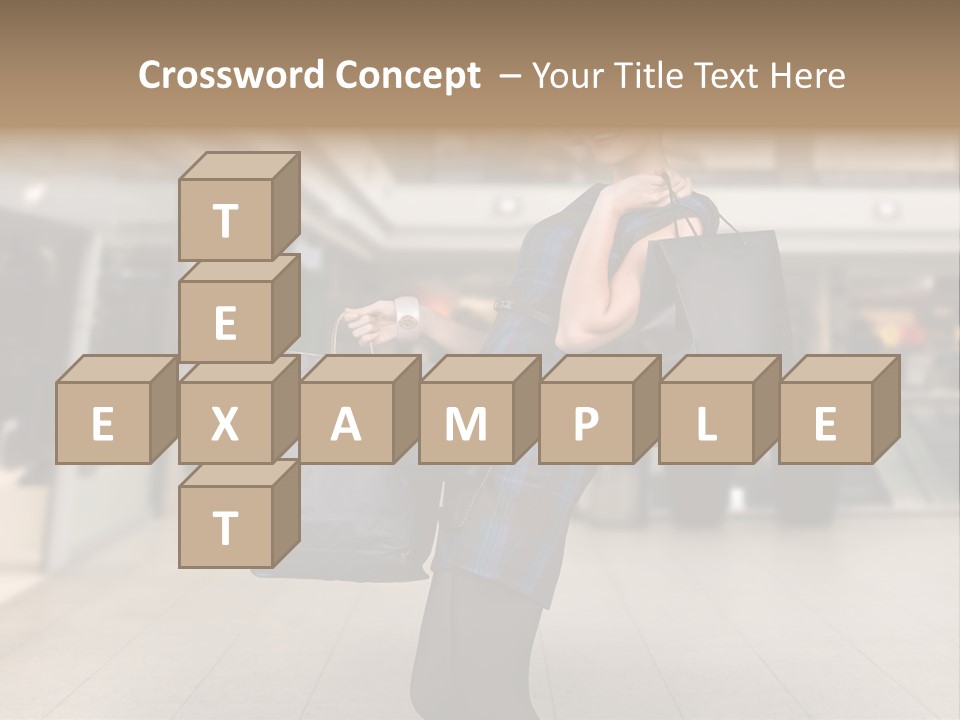 Shopper Stylish Hold PowerPoint Template