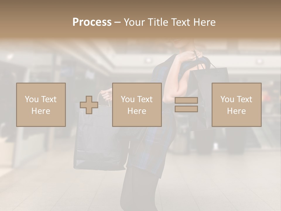 Shopper Stylish Hold PowerPoint Template