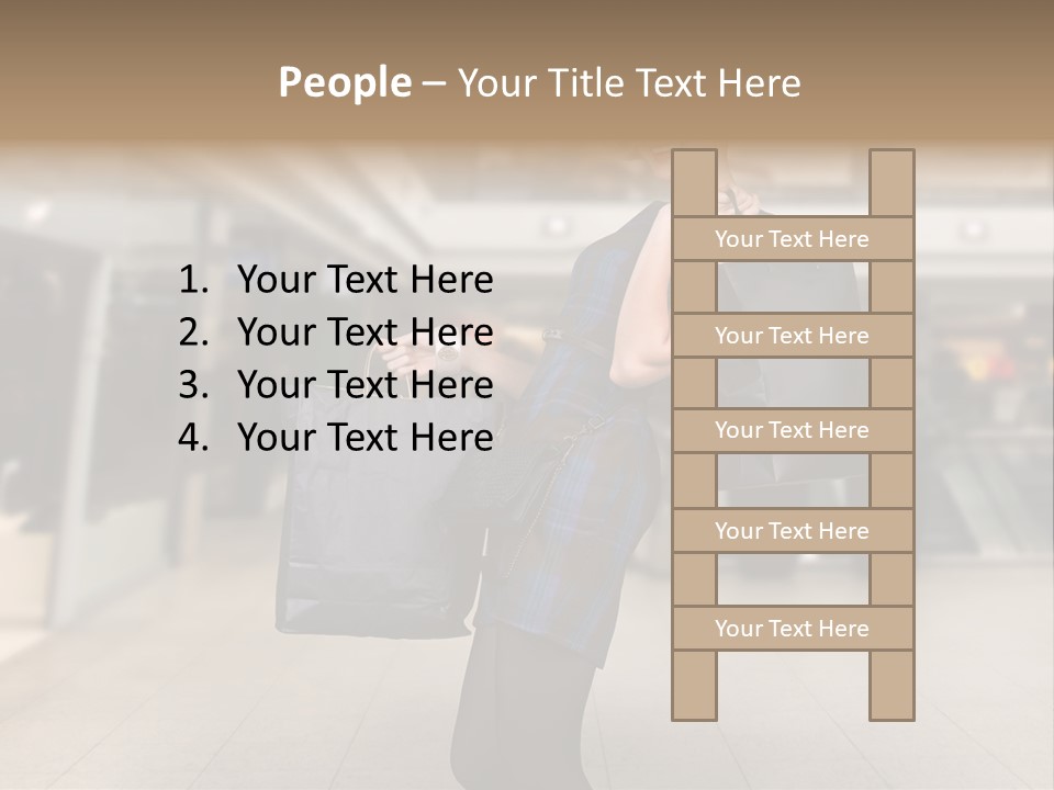 Shopper Stylish Hold PowerPoint Template