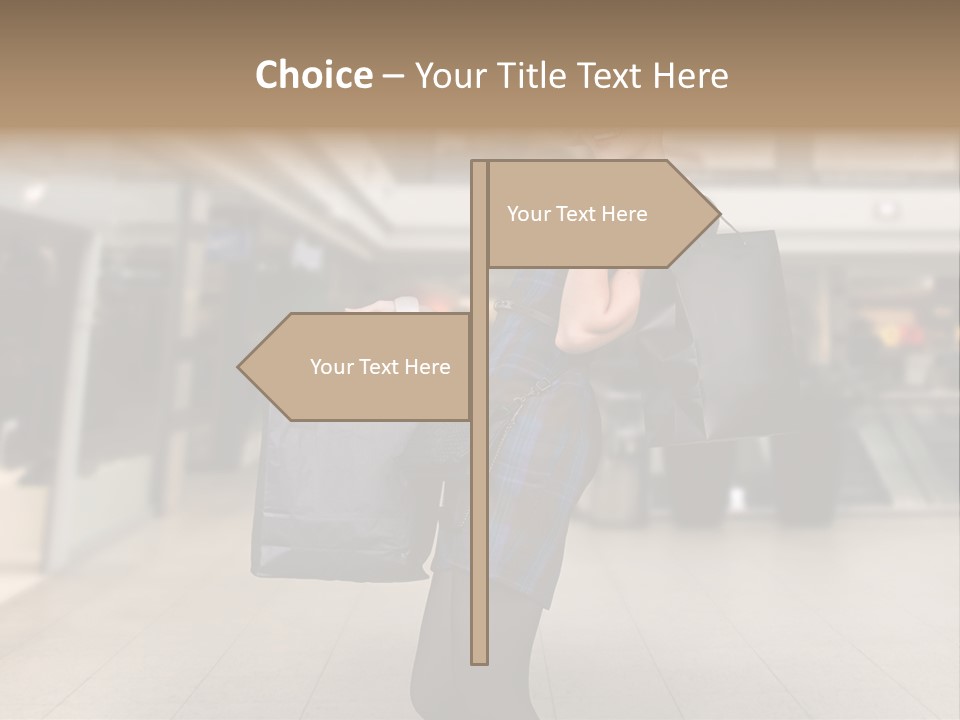 Shopper Stylish Hold PowerPoint Template