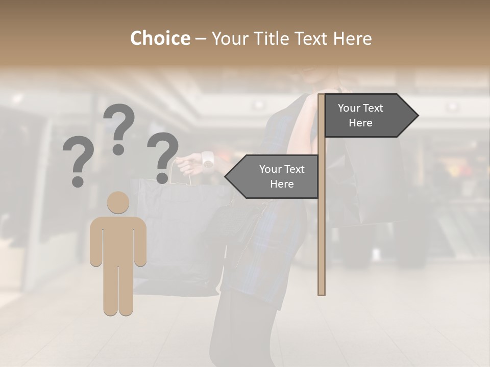 Shopper Stylish Hold PowerPoint Template