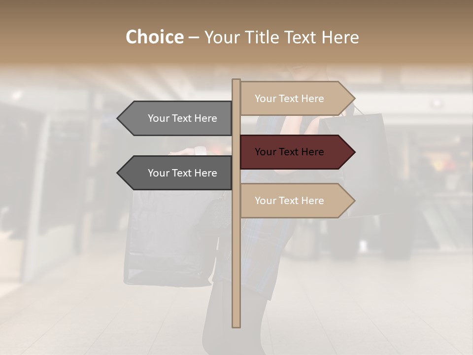Shopper Stylish Hold PowerPoint Template