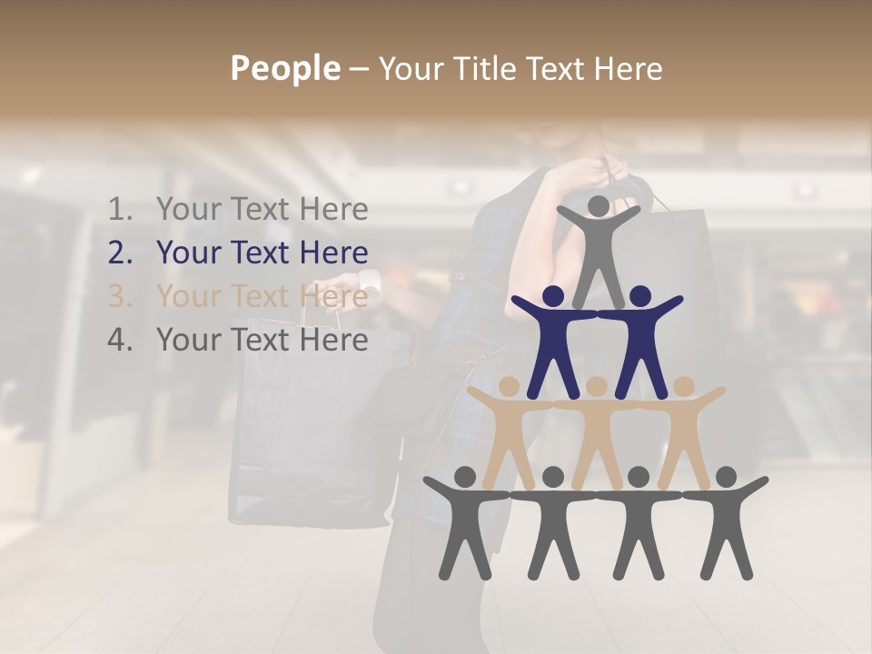 Shopper Stylish Hold PowerPoint Template