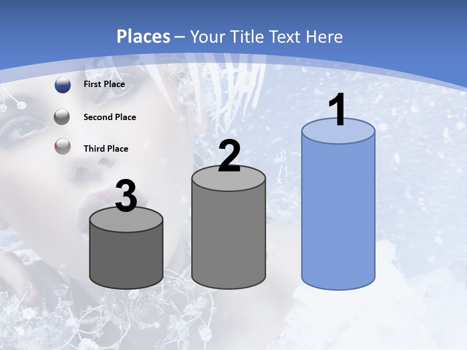 Lady Winter Feather PowerPoint Template