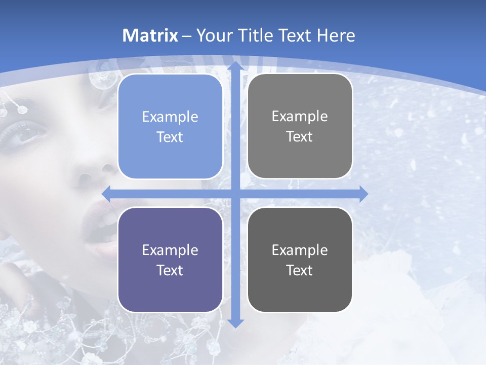 Lady Winter Feather PowerPoint Template