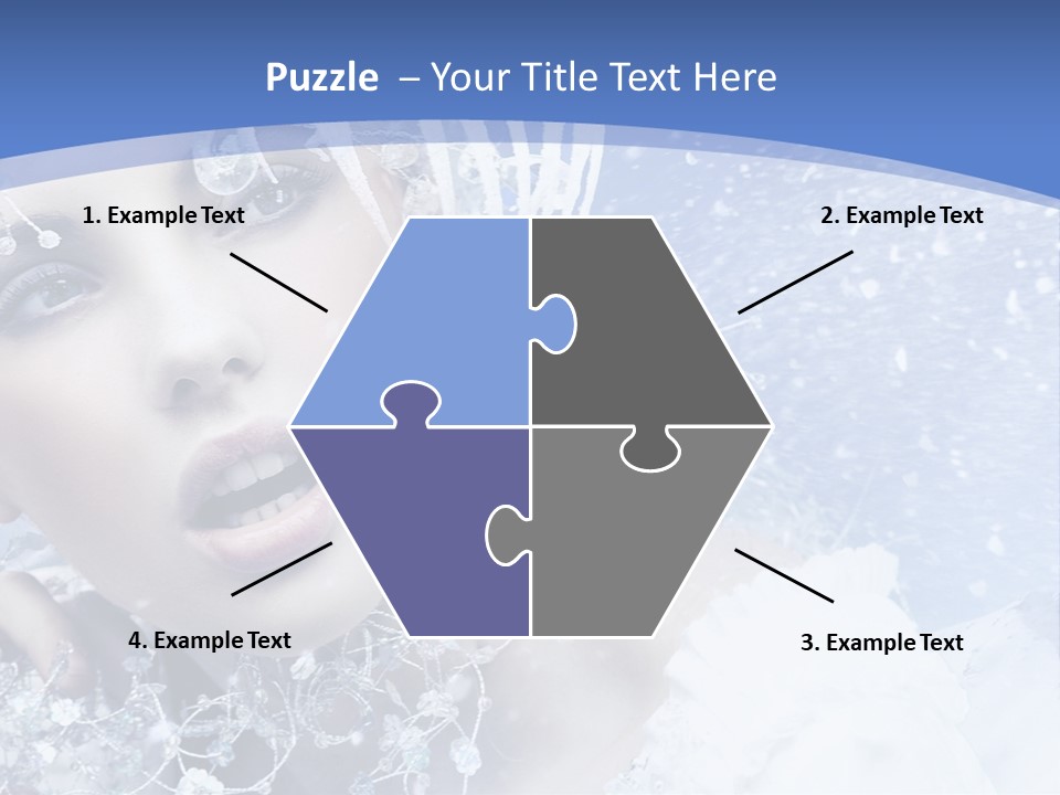 Lady Winter Feather PowerPoint Template