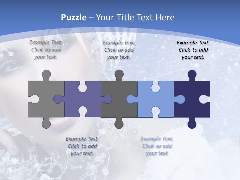 Lady Winter Feather PowerPoint Template