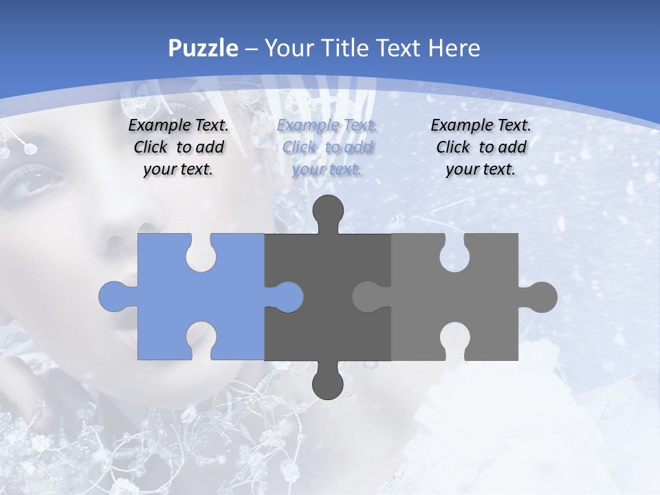 Lady Winter Feather PowerPoint Template