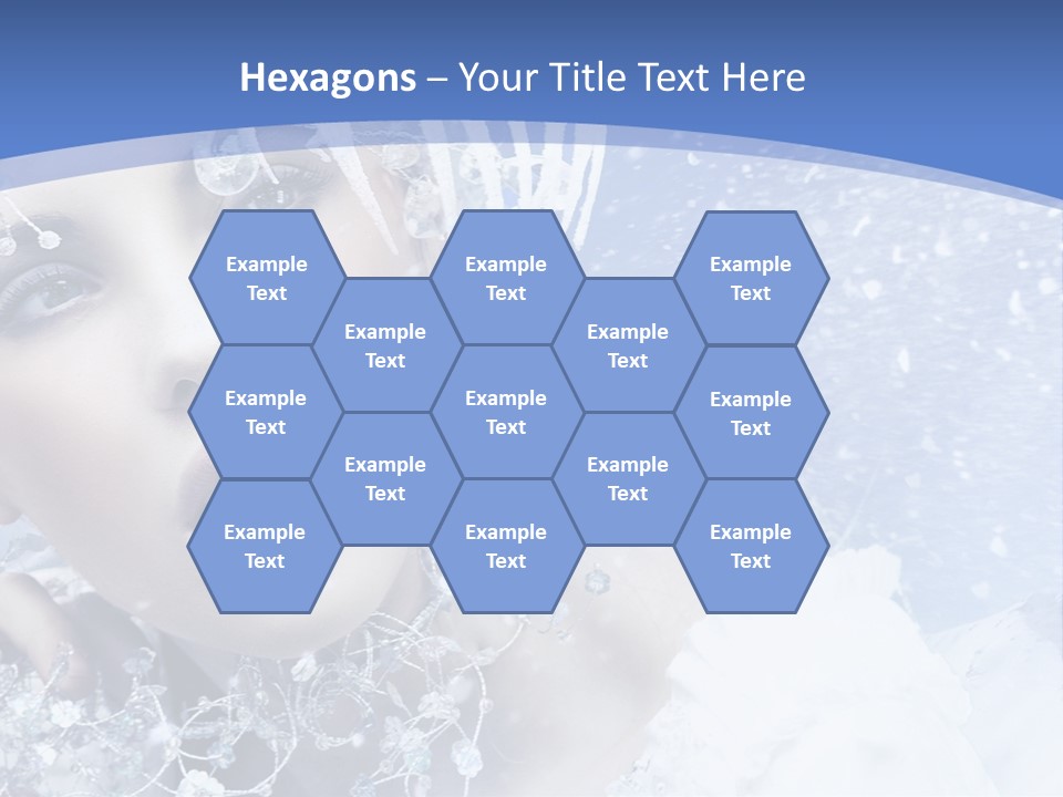 Lady Winter Feather PowerPoint Template