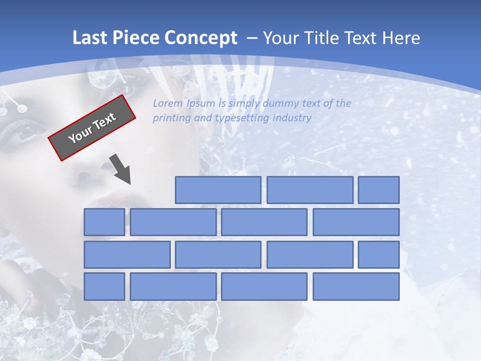 Lady Winter Feather PowerPoint Template