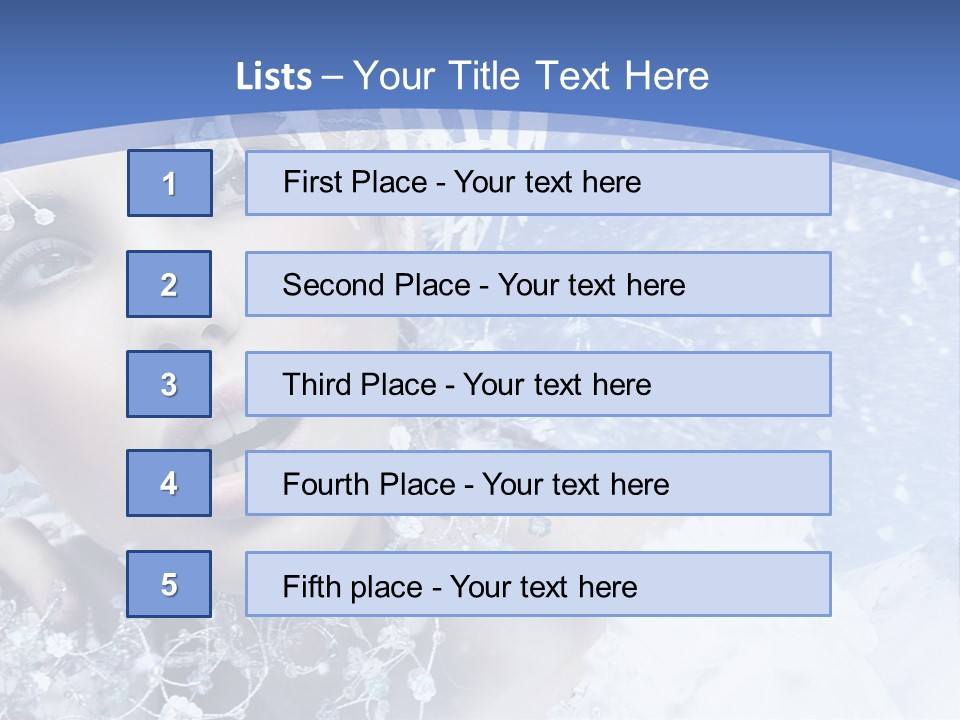 Lady Winter Feather PowerPoint Template