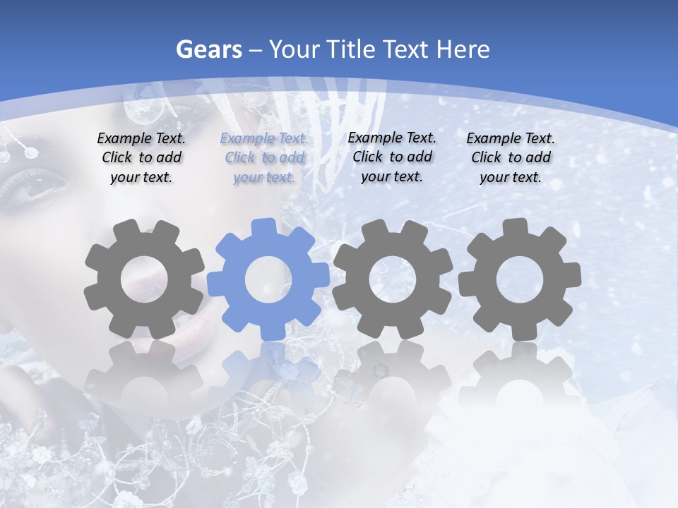 Lady Winter Feather PowerPoint Template