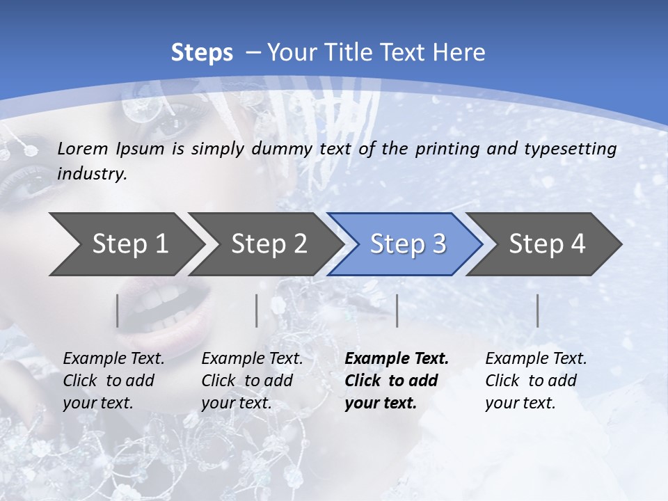 Lady Winter Feather PowerPoint Template