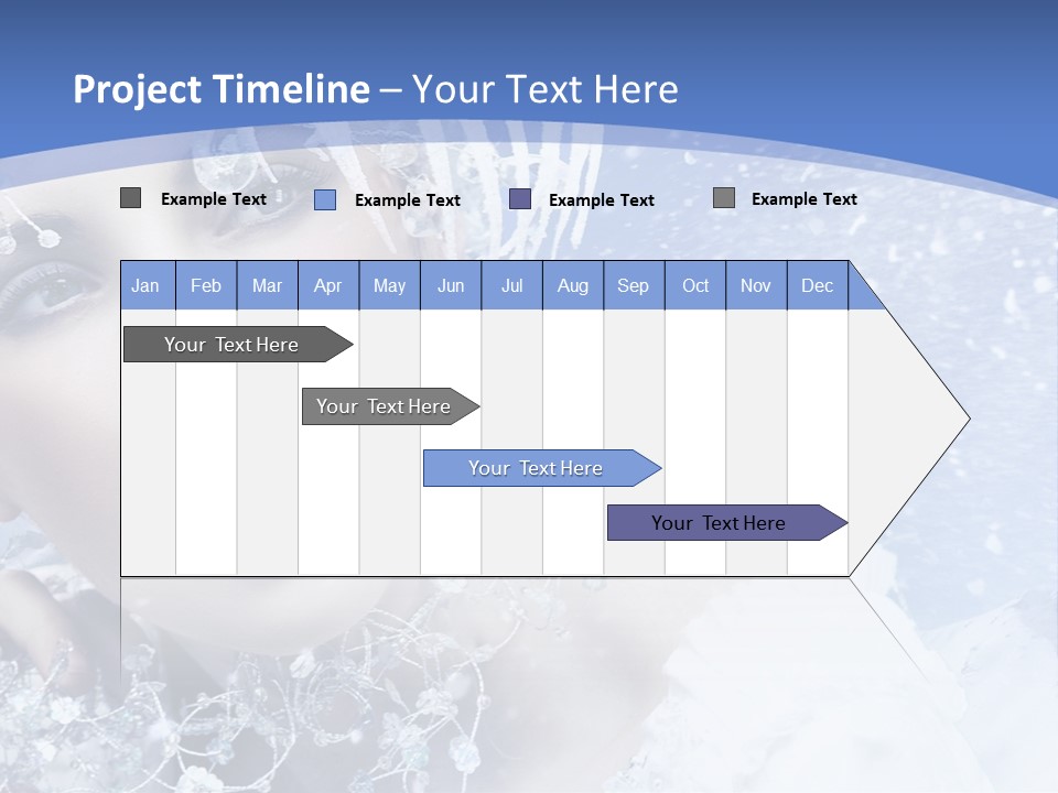 Lady Winter Feather PowerPoint Template